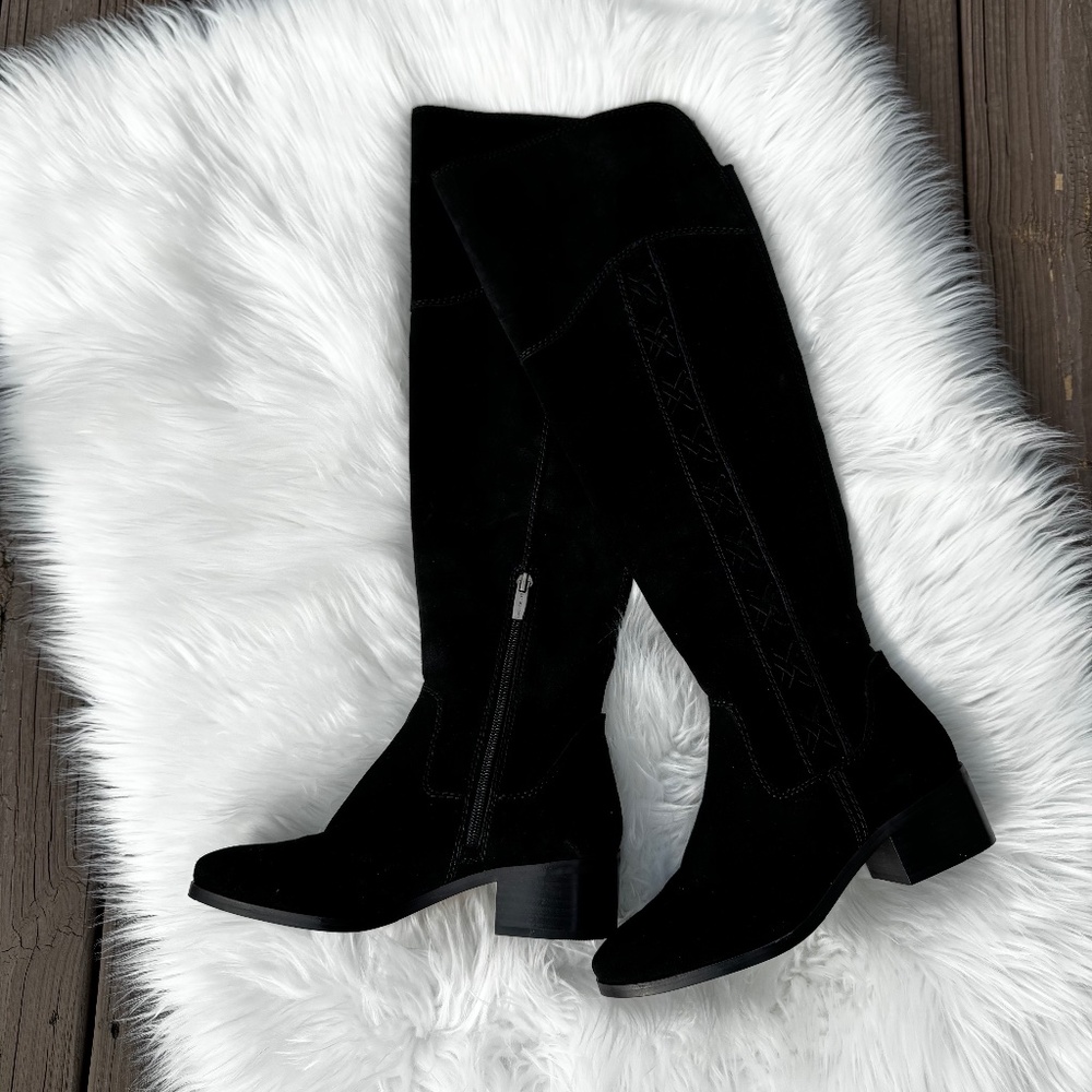 Vince Camuto VC-Kreesell Black Verona Knee-High Boots – 7.5M – NEW